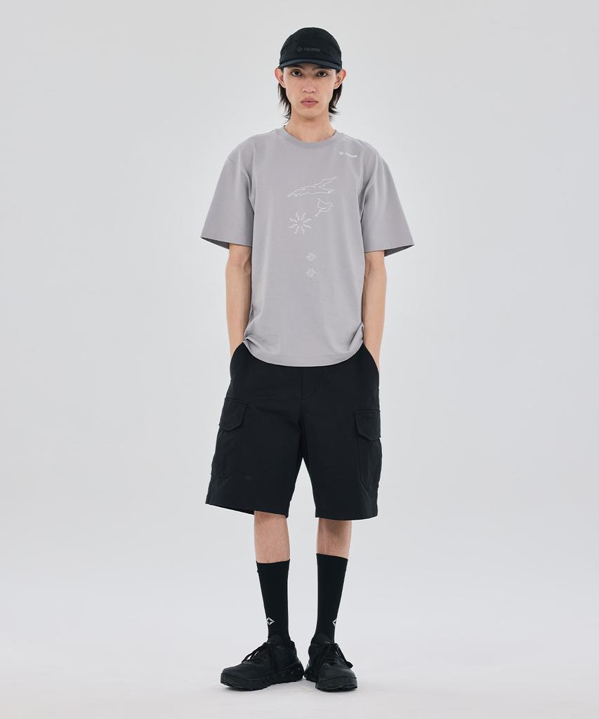 Hellinogseuweeo Splash Graphic T-Shirt_Light Gray