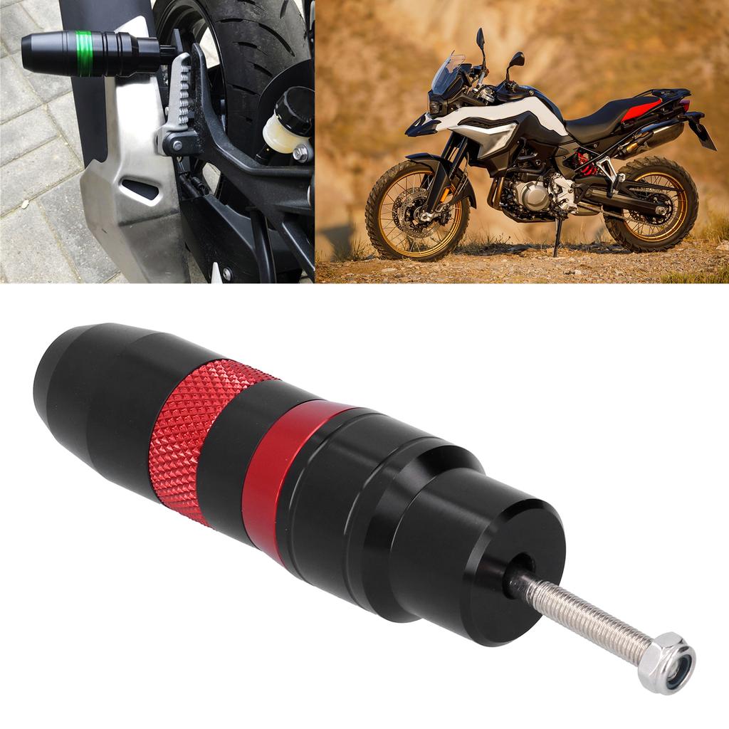 Motorcycle Exhaust Pipe Slider Aluminum Alloy Anti Falling Guard Protector (Black )