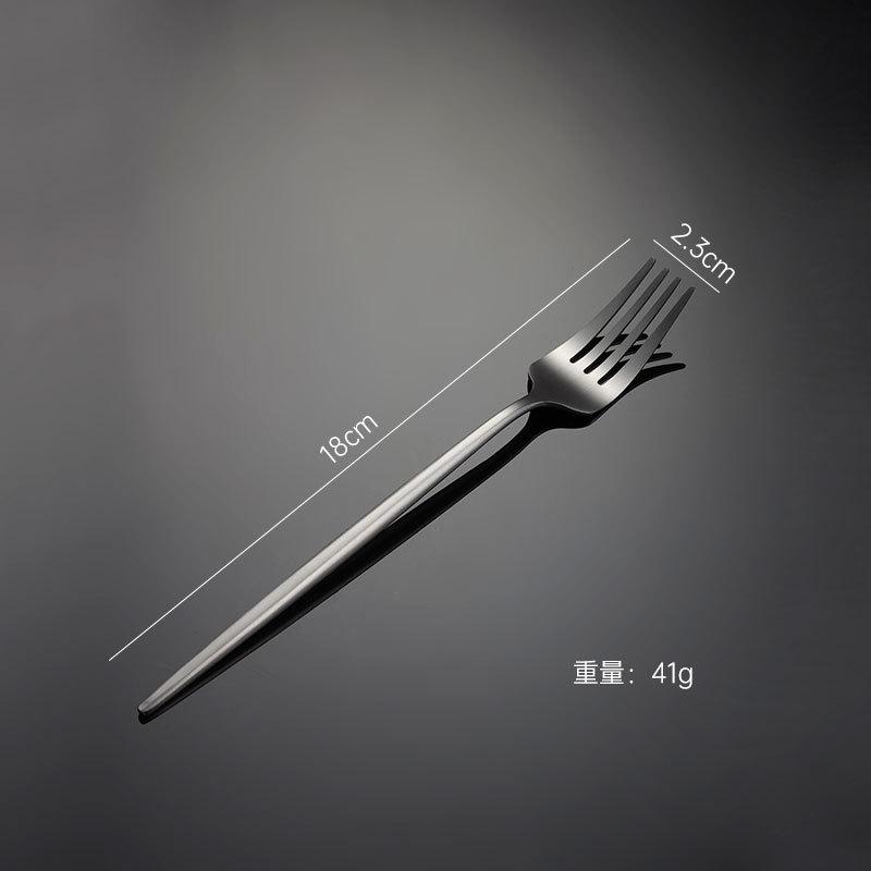 304 Stainless Steel Portuguese Knife and Fork Spoon Titanium-plated Gold Thick Western Tableware Paint Handle Wedding Gift