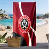 Asciugamano da Spiaggia con Stampa Calcio Sheffield United, Asciugamano Grande Morbido Asciugatura Rapida per Spiaggia Campeggio Nuoto