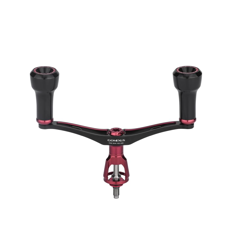 Spinning reel handle (for Shimano, black/red)