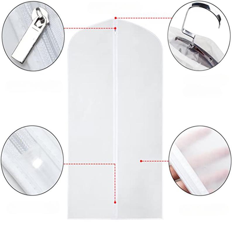 1pc PEVA Translucent Garment Covers Waterproof Clothing Storage Bags for Dust & Moisture Protection