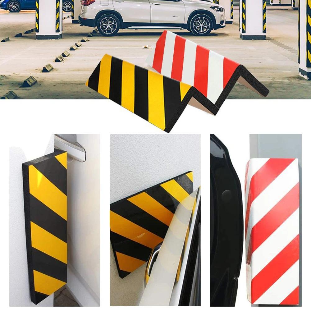 1/2 Pcs Car Door Bumper Protection Exterior Anti Scratch Adhesive Foam Warning Sign Parking Garage Protector