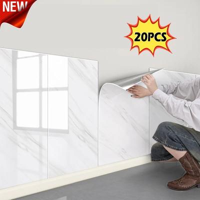 5-20 uds 30x30cm Pegatinas de Pared Impermeables Decoración de Cocina Papel Pintado Adhesivo para Dormitorio Paneles de Pared para Sala de Estar Decoración de Habitación para el Hogar