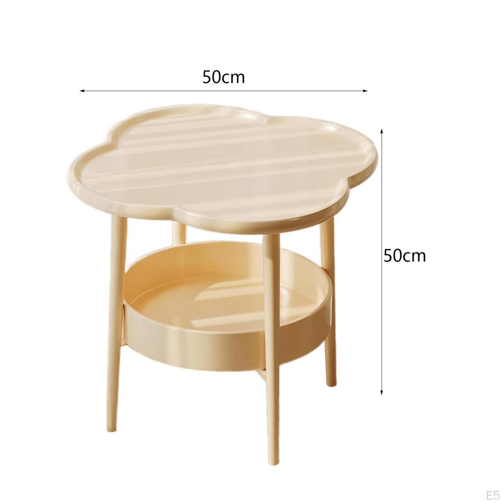 2 Tier Side Table Coffee Modern Furniture Organizer Small Tea End for Apartment