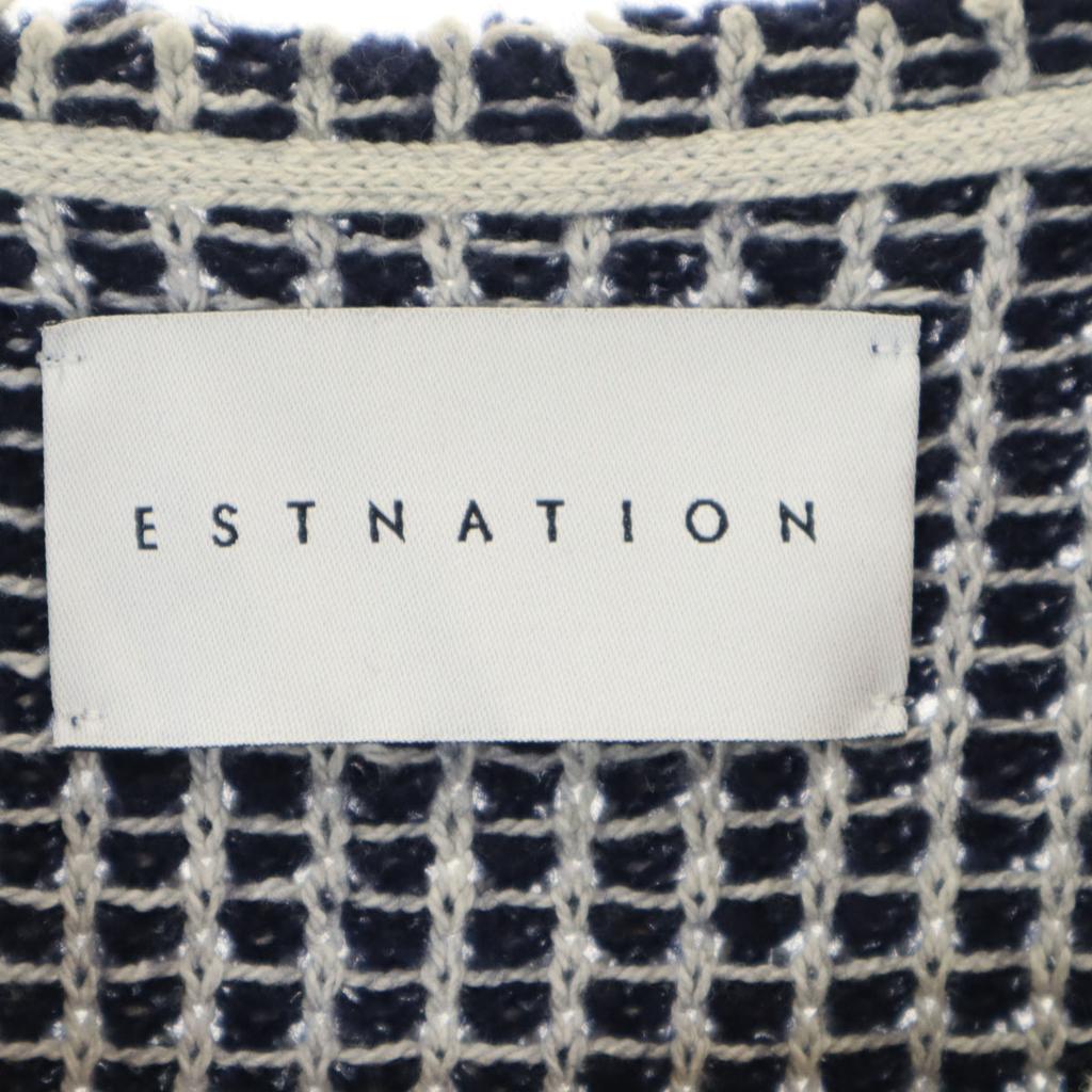 ESTNATION made in Japan Long sleeve sweater L Navy knit Men's Used