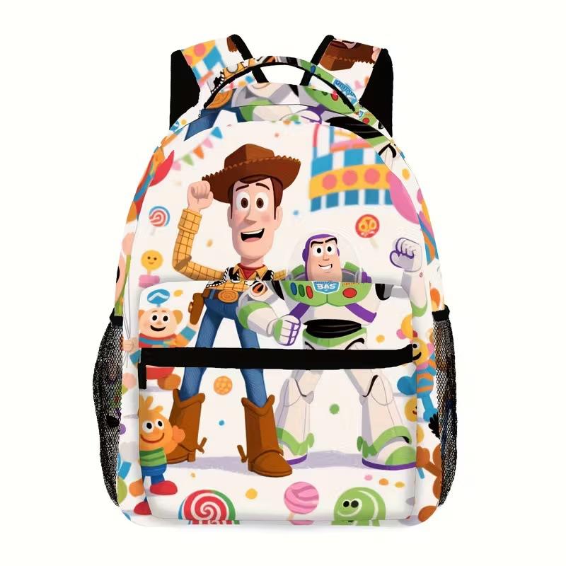 Mochila Estampada, Mochila Escolar Fofa de Desenho Animado, Mochila Grande Capacidade para Alunos do Ensino Fundamental II e Médio