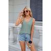 New Women's Solid Color V-neck Loose Sleeveless Tank Top Casual Basic Inner Vest Top