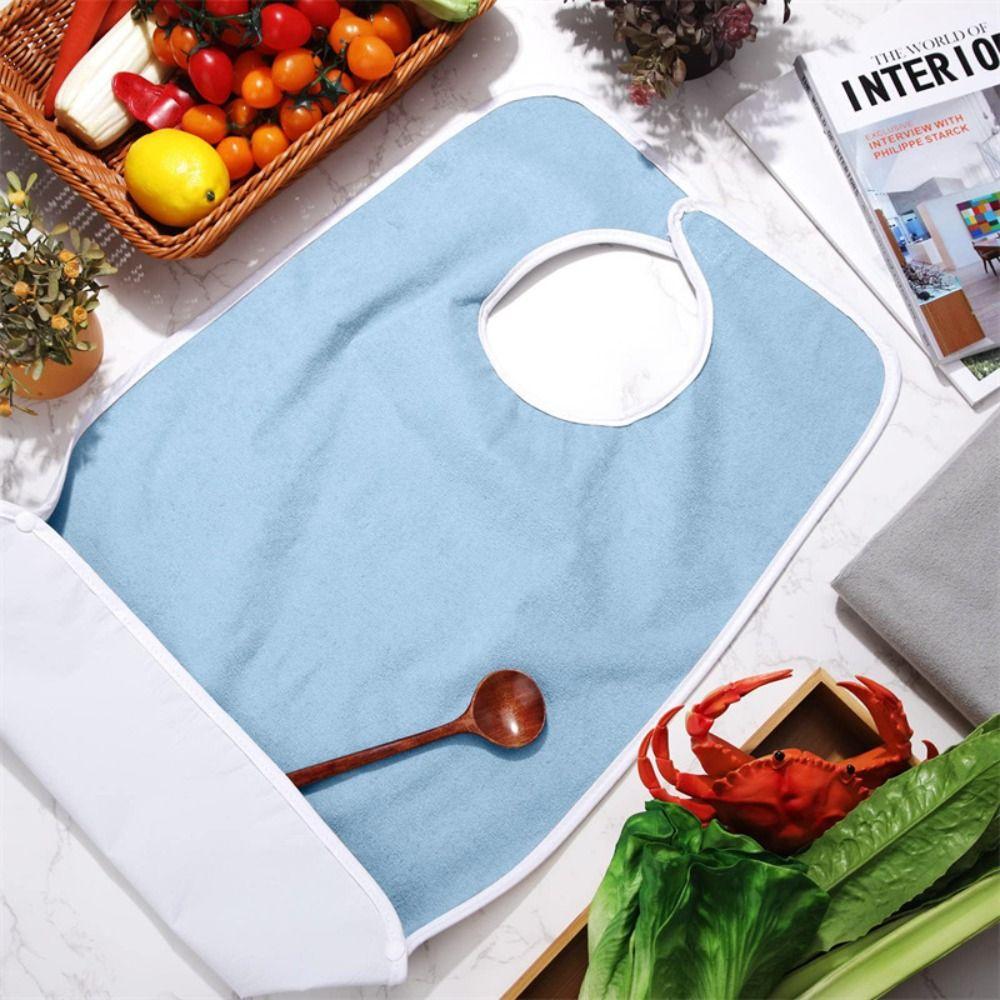 Pocket Style Elderly Bib Waterproof Saliva Towel Adult Bibs  Feeding Nursing