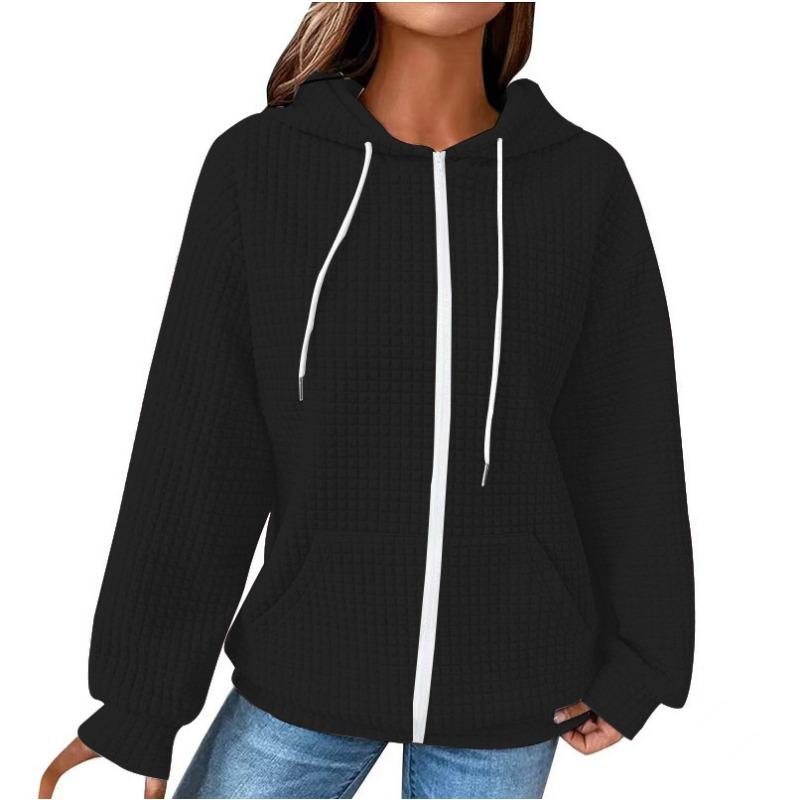 Women S Casual Long Sleeve Hooded Open Front Sweatshirt
