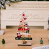Christmas Wooden Charming Gnome And Snowman Decoration With Festive Lettering English