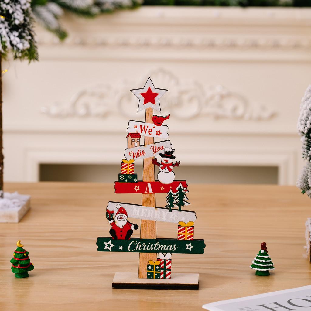 Christmas Wooden Charming Gnome And Snowman Decoration With Festive Lettering English