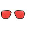 Dervin Unisex Square Sunglasses (GoldRed, Medium) Pack Of
