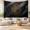 Tapestry AC Milan, Miękka tkanina do zawieszenia na ścianie, Dekoracyjne tło do sypialni, Sztuka ścienna do domu
