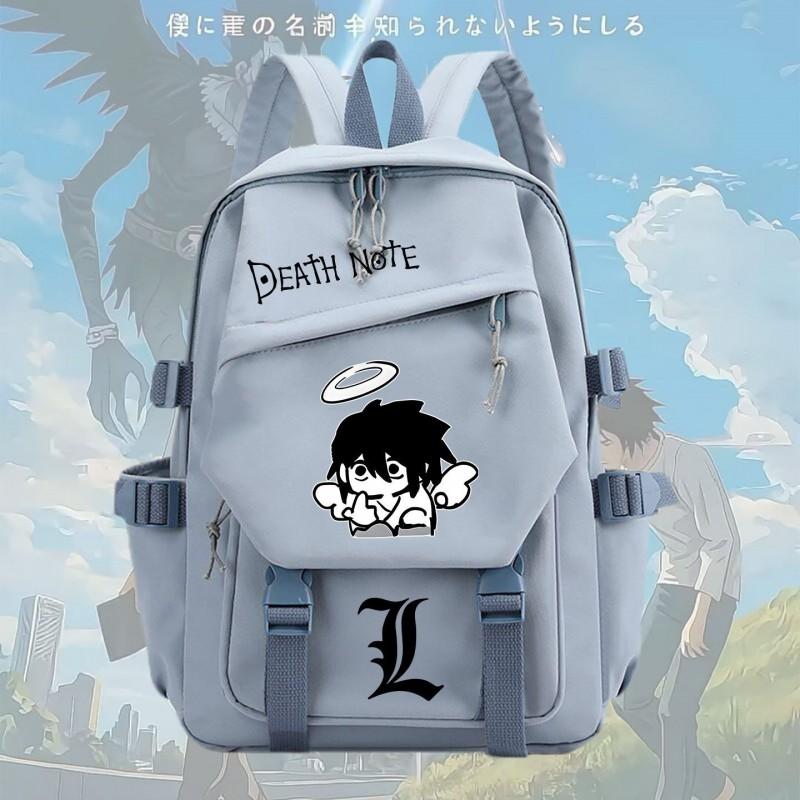 Anime Notebook L Light Yagami Cosplay School Backpack Teens Unisex Large Capacity Nylon Daily Use