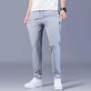 Men's Quick-Drying Elastic Ice Silk Straight Pants - Summer Breathable & Loose Fit
