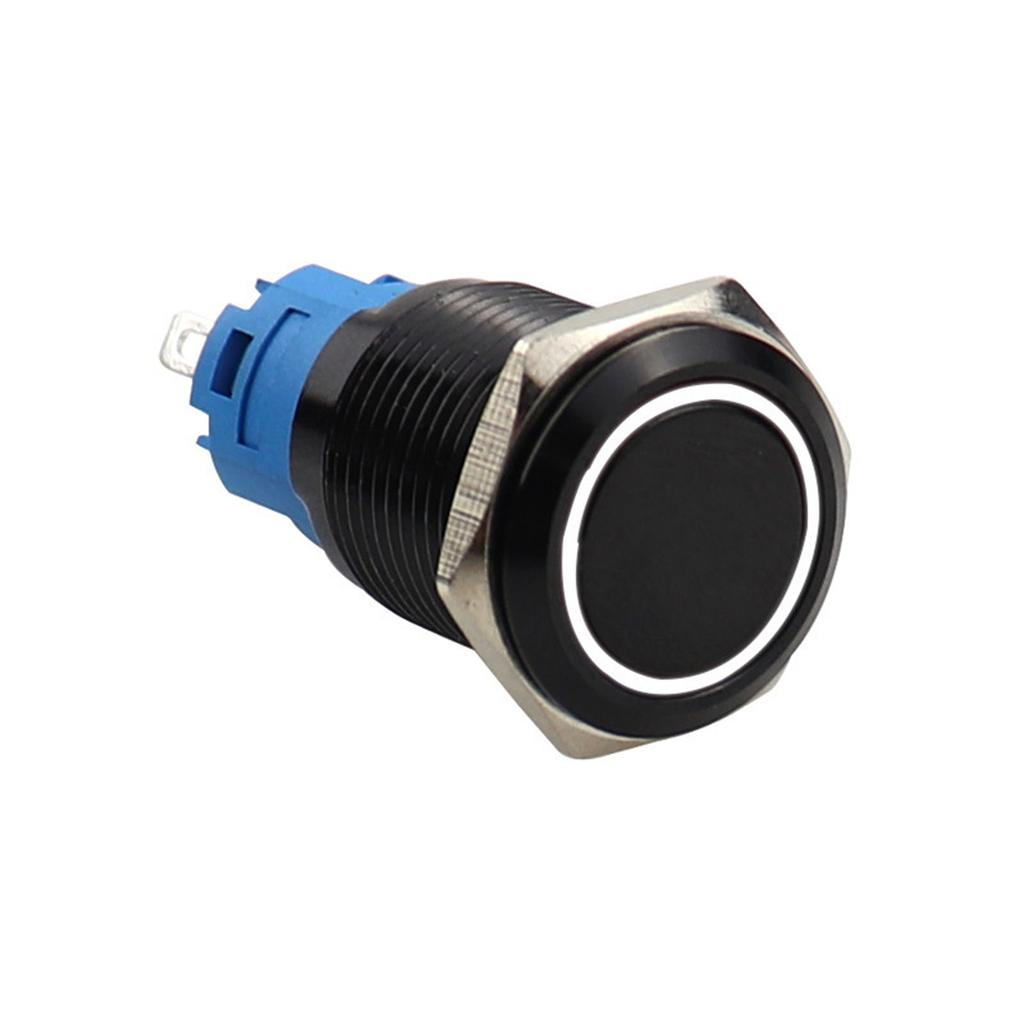35mm Length Metal Push Button Switch Metal Switch Compact Design 12-24V Operating Voltage 4A Maximum Current Flat Head Design