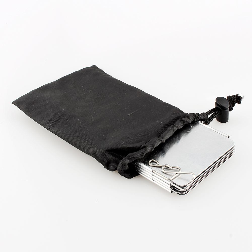 9 Plates Survival Foldable Cooker Gas Stove Wind Shield Metal Camping Windscreen