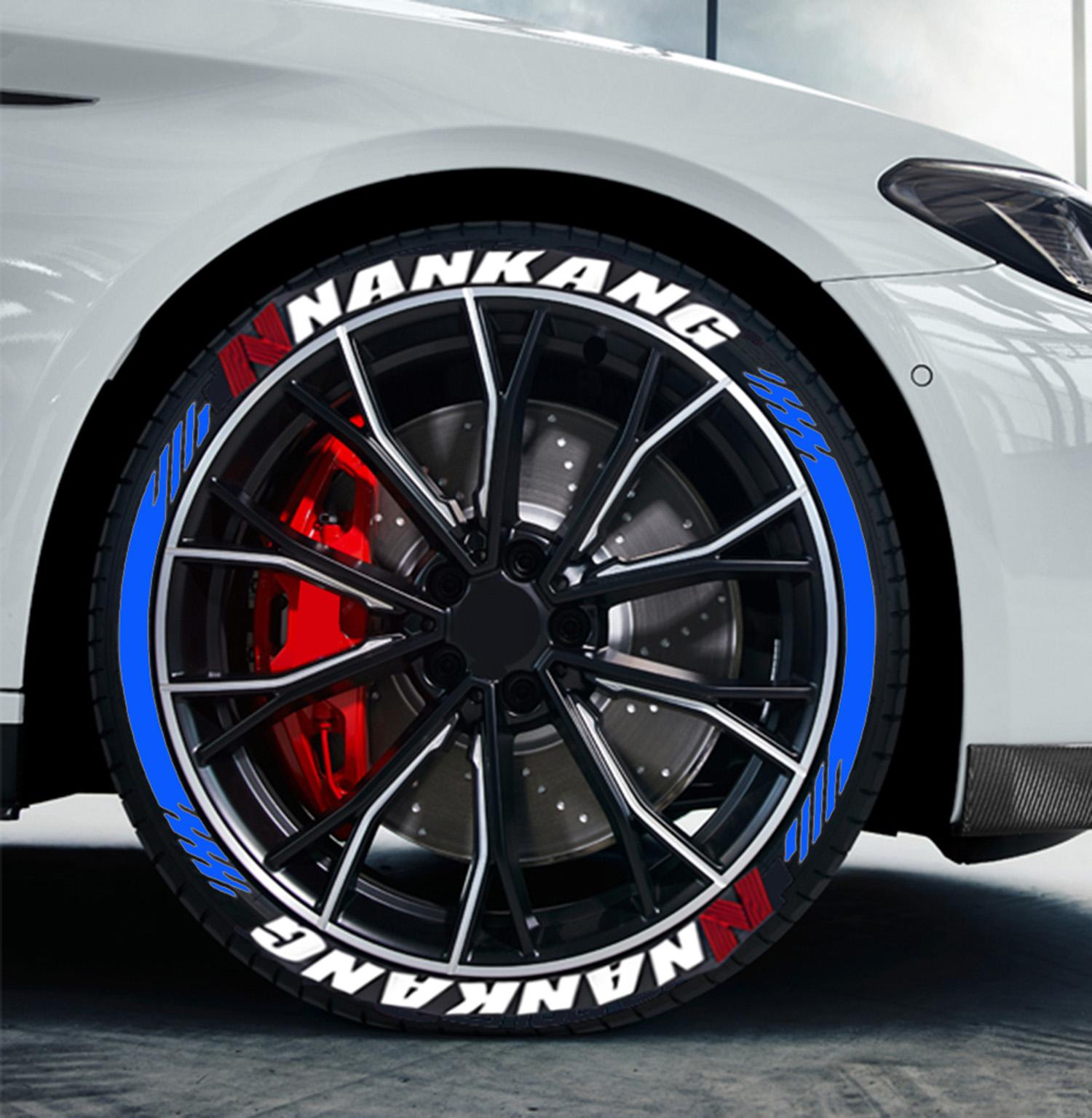

8pcs/lot NANKANG Car Tire Decals 3D PVC Joined Stickers Tire Decor Stickers Car tuning Tire Decoration Decals Tyre Label Sticker 8SET