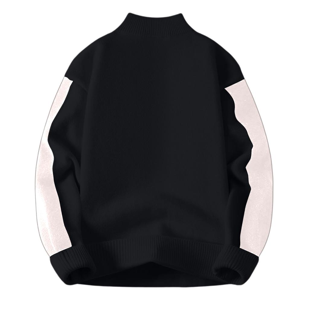 Men's  Three-Piece Buckle  Pullover  Color Clashing  Leisure  Thickened  Keep Warm  Long Sleeves  Knitting  Sweater