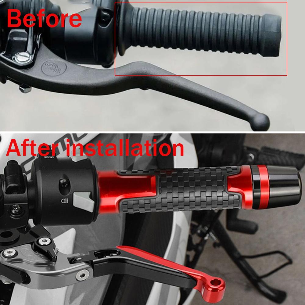 För Kawasaki Z250 Z400 Z650 Z750 Z800 Z900 Z1000 Alla årsmodeller Styrändar Universal Handtagsslut Plus Handtagshandtag Slutspetsar Kåpor