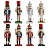 Artisanal Wood Nutcrackers Puppet 16cm Traditional Christmas Centerpieces Decorative King Soldier Figure Toy Ornament
