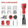 Bathroom & Kitchen Sink Faucet Repair Tool Set 8-in-1 & 18-in-1 Double Head Wrenches Bathroom Plumbing Installation Hand Tools