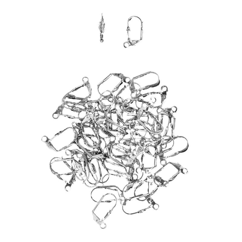 Pack of 50 French Style No Piercing Ear Clips Sophisticated Steel Elegant Pains Free Design for Sensitive Ears