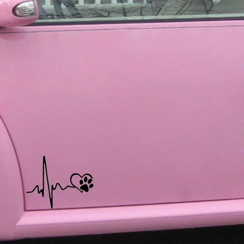 Auto Tep Srdce Láska Psí Tlapky Samolepka Vtipné Samolepky na Auto Reflexní Vinylová Nálepka Auto Dekorace Příslušenství Nové