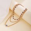 Hot-selling diamond-encrusted Devil's Eye pendant necklace set, personal stacked neck chain