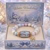 Christmas Beaded Bracelet With Santa Sleigh Charm Perfect For Holiday Gifting Christmas Party Winter Accessory