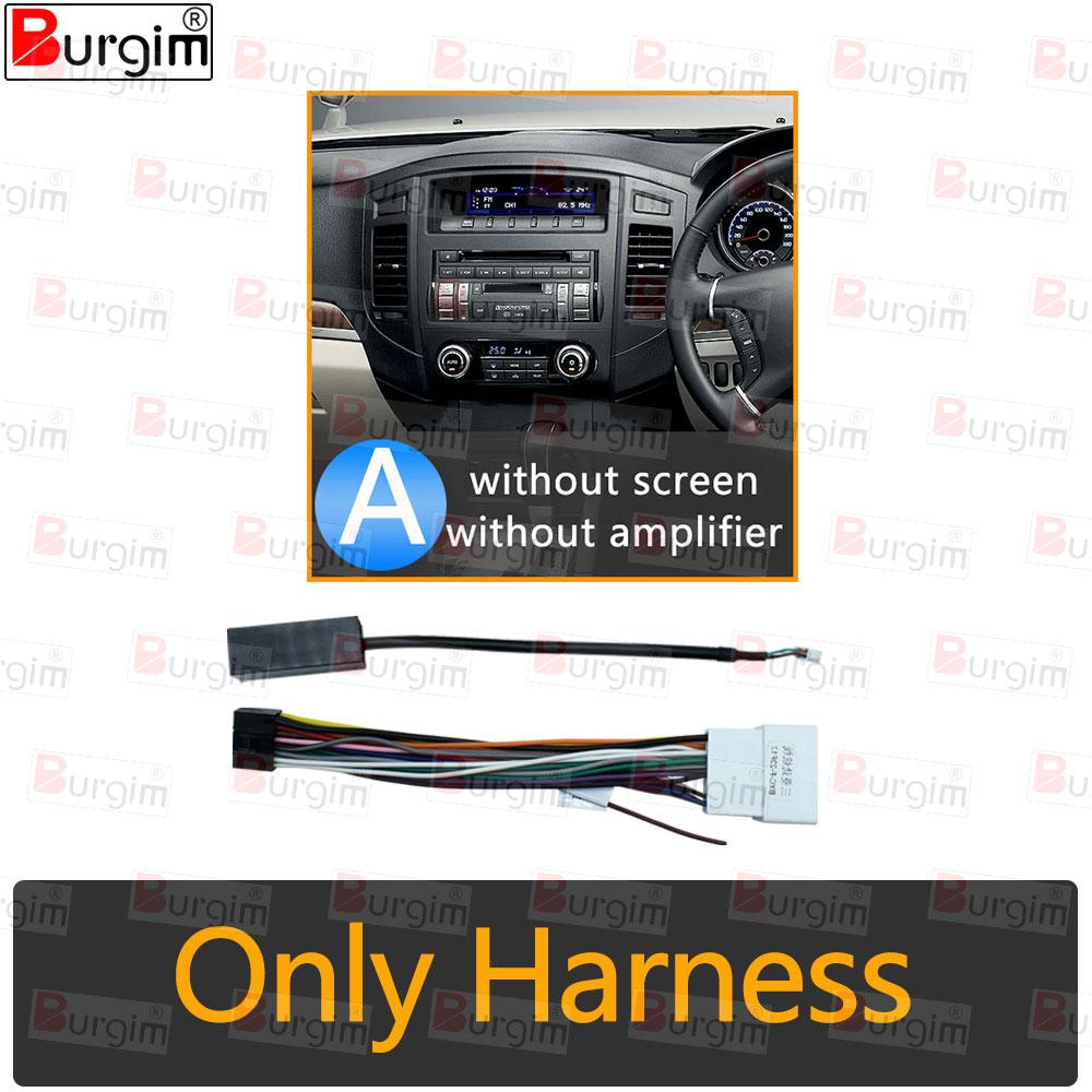 

Car Radio Frame For Mitsubishi Pajero Montero Shogun 2006- 9 inch 2DIN Stereo Panel Harness Wire Power Cable Canbus Decoder Only cable