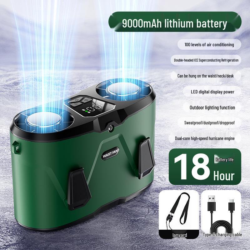 

Rechargeable Handheld Waist Fan and Portable Air Conditioner for Outdoor Use