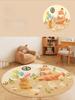 Cartoon Style Bedroom Decor Round Carpet Animal Print Carpets for Living Room Fluffy Soft Lounge Floor Mat Thick Plush Study Rug