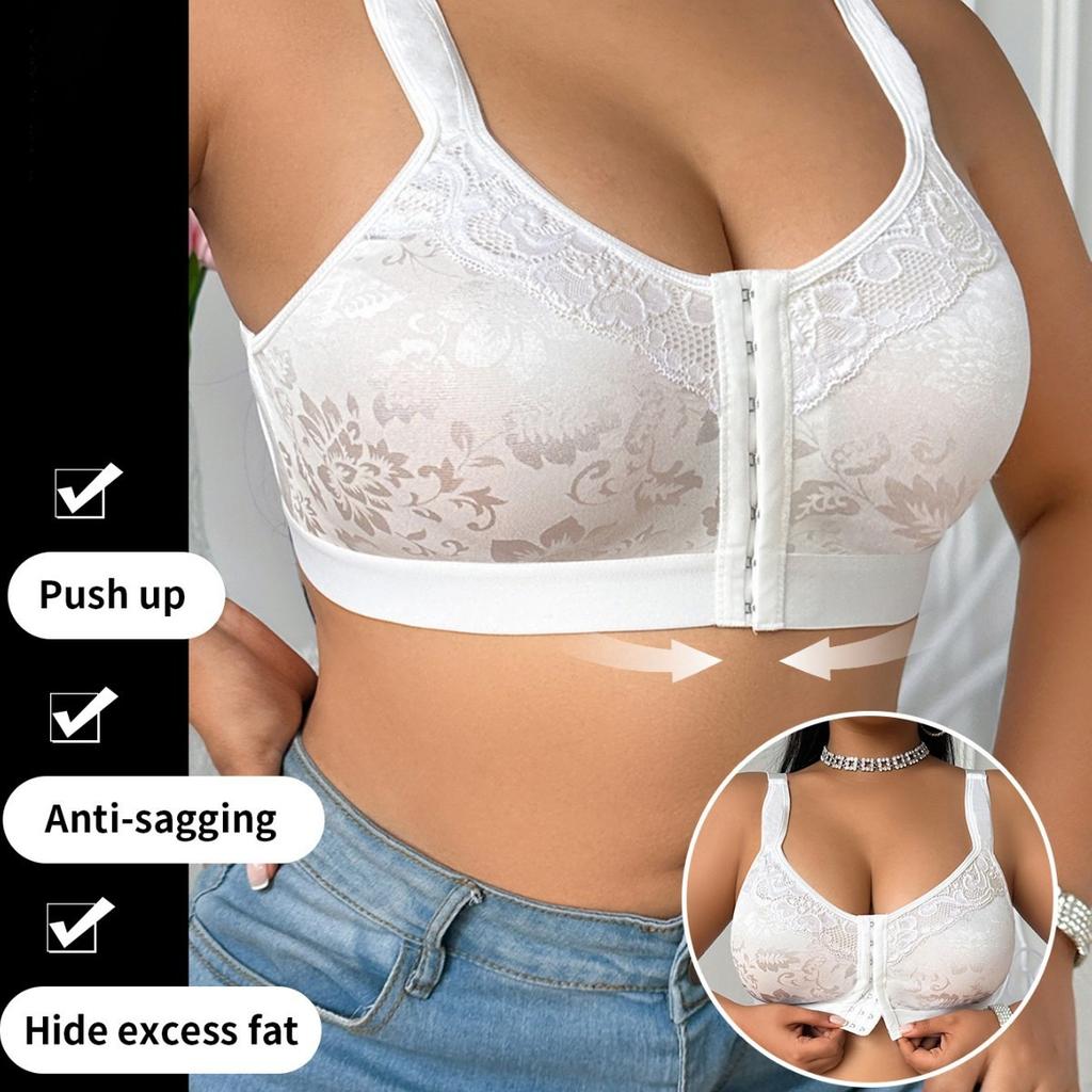 Front-hook Bra for Women with Big Breasts Push-up and Small Underwire-free Bra To Prevent Sagging and Reduce Breast Size