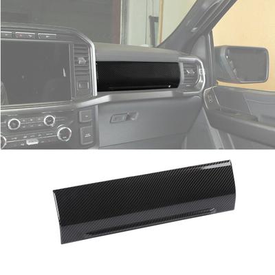 Inner Co-pilot Center Console Panel Trim Cover For Ford F150 2021+ Carbon Fiber Style