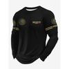 Mexico Eagle Print T Shirt for Men Fashion Comfortable Cotton Long Sleeve T-Shirt Casual O-Neck Pullover Men's Tops