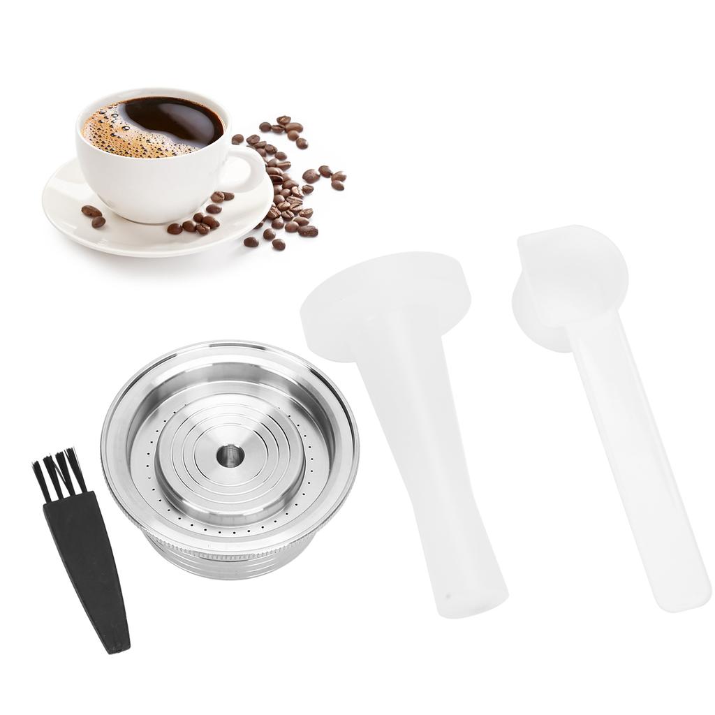Coffee Capsule Stainless Steel Reusable Refillable Coffee Filter Kit for Nespresso Vertuo Plus