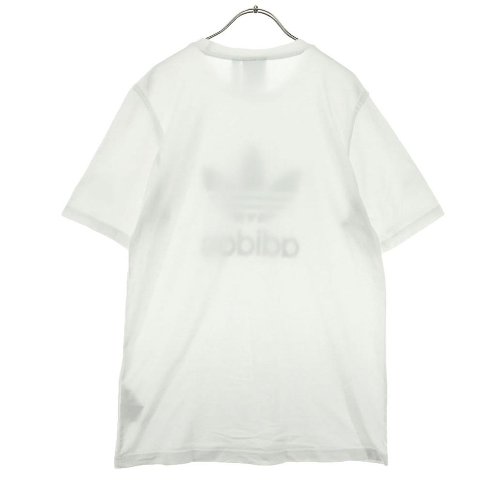 adidas Trefoil logo Short sleeve Round neck T-shirt M white Men's Used