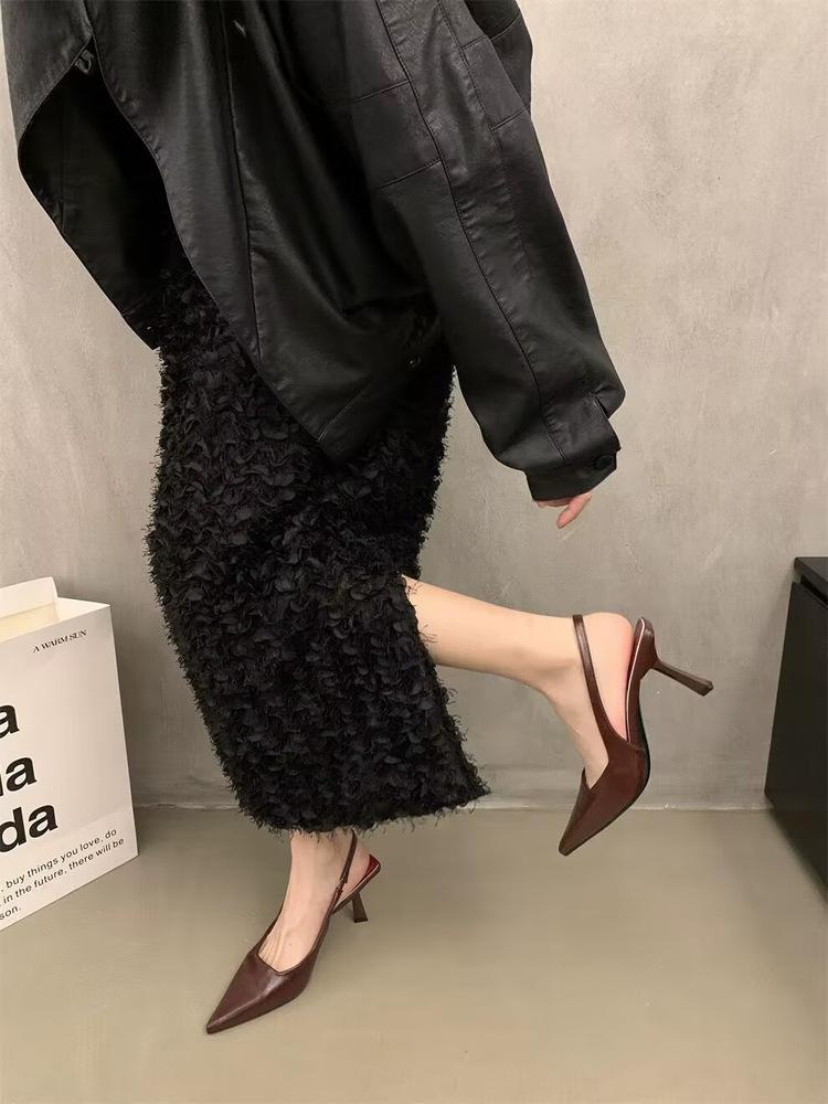 [Yushilai] High-end niche high heels women's spring 2025 new temperament French fairy style sandals