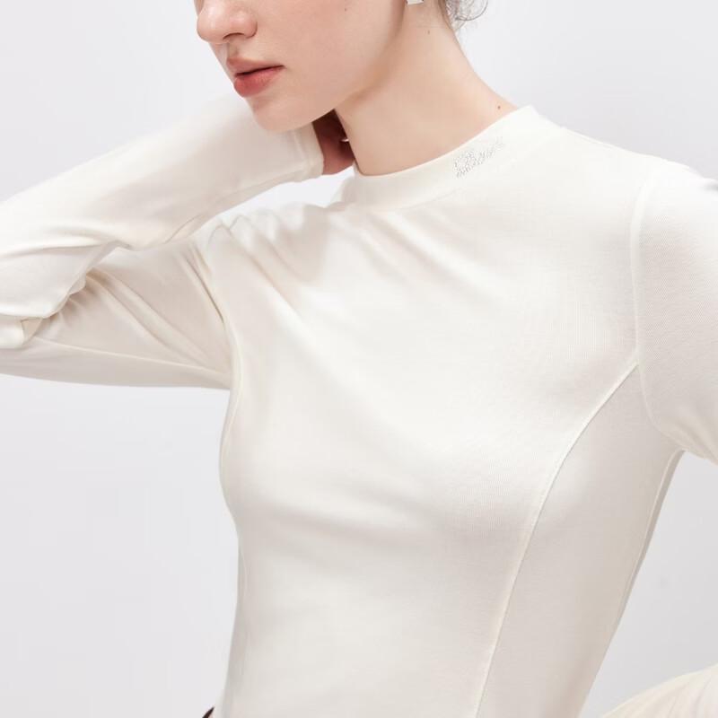 ONLY 2026 Summer Rhinestone Mock Neck Slim-fit T-shirt