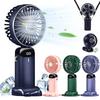 Portable Handheld Mini Fan Foldable Neck Hanging Fans 5 Speed USB Rechargeable Fan with Phone Stand and Display Screen 1500mAh