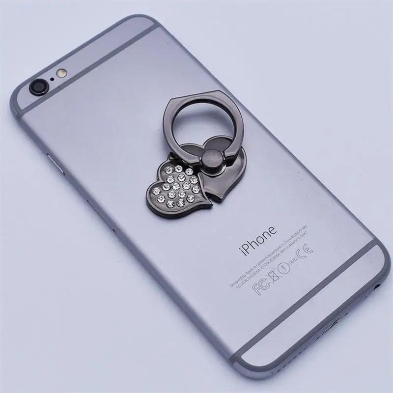 Fashion Luxury Diamond Shiny Gemstones Metal Mobile Phone Ring Bracket Phone Holder Rotatable Ring Bracket for iPhone Samsung