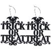 2Set Non Woven Fabric Halloween Hanging Sign Trick Or Treat Hanger for Front Door Party