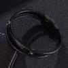 Multi Layer Leather Bracelets for Men Women Charm Stainless Steel Casual Personalized Bangle Gift