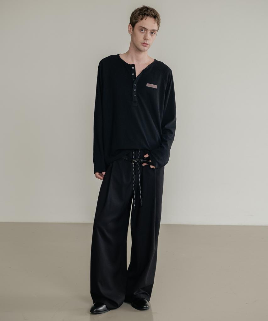 SSIN AND LEE Low Loop Banding Slacks Black