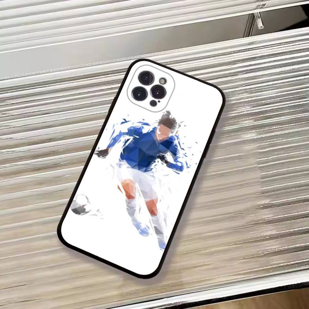 Abstract figure Soccer Support Phone Case For iPhone 17, 16,15,14,13,12,11 Plus,Pro Max, Others Soft Black Cover