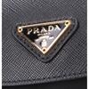 PRADA 1BH933 Triangle Logo Tessuto Nylon x Saffiano Shoulder bag Black/GDHardwareUsed