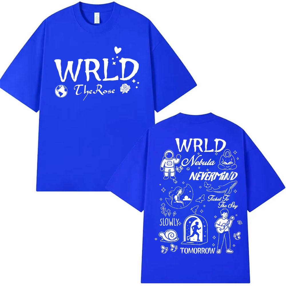 The Rose Once Upon AWRLD World Tour 2025 T Shirts Men Women Hip Hop Kpop Fashion Cotton Short Sleeve Tshirt harajuku streetwear