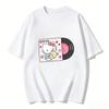 2026 Summer Hello Kitty Cartoon Printed Short Sleeve Pure Cotton Tshirt Womens Family Matching Outfits Classic Fashion Tee Top